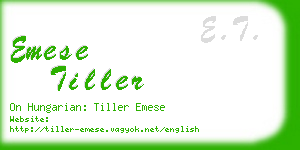 emese tiller business card